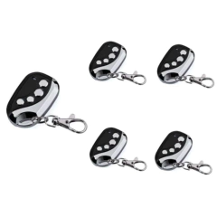 KIT 5 Controle Remoto Multi Frequência 289 Mhz a 450 Mhz - 4 Botões ( Dourado/Preto)